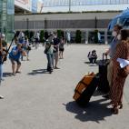 Llegada de los primeros turistas alemanes a Palma de Mallorca.