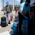 Llegada de los primeros turistas alemanes a Palma de Mallorca.