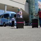 Llegada de los primeros turistas alemanes a Palma de Mallorca.
