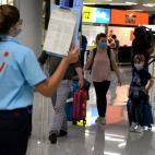 Llegada de los primeros turistas alemanes a Palma de Mallorca.