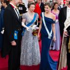 Los reyes llegan a la City de Londres junto a la princesa Ana, hija de Isabel II.