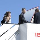 En el aeropuerto de Barajas, tomando el avi&oacute;n hacia Londres.