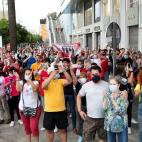 As&iacute; se vive el previo del 'derbi': distancia social, poca, la verdad