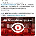 La formación ultraderechista utiliza habitualmente su cuenta de Twitter para atacar a los periodistas. Como en este caso, en el que llaman "Ana Pastón" a Ana Pastor, presentadora de El Objetivo de LaSexta. En dicho tuit, acusan a la periodista...