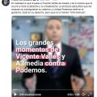 Pablo Echenique publicó este 4 de julio un vídeo en su cuenta de Twitter en el que recopilaba los "grandes momentos de Vicente Vallés y A3media (sic) contra Podemos". Un tuit por el que ha recibido duras críticas, tanto de periodistas de der...