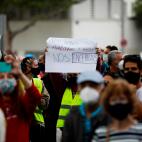 Protesta en Vallecas contra las restricciones de movilidad