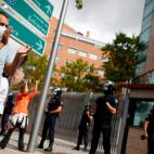 Protesta en Vallecas contra las restricciones de movilidad