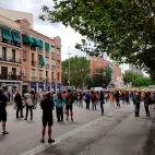 Protesta en Vallecas contra las restricciones de movilidad
