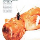 Barnardo's, con una cucaracha saliendo de la boca de un nene.