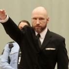 Anders Breivik, asesino de Utoya, durante el juicio.