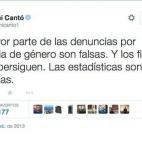 En febrero de 2013 cuestionó las denuncias por violencia machista asegurando que "la mayor parte" de ellas "son falsas" y que las estadísticas son sesgadas. Terminó pidiendo disculpas y, el resto de grupos, su dimisión. Su renuncia nunca llegó.