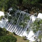 Imágenes aéreas de la boda de Jennifer López y Ben Affleck.