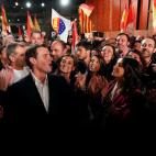 Albert Rivera, rodeado de los suyos en el cierre de campaña de Ciudadanos