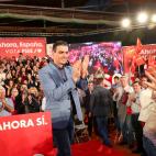 Aplausos de Sánchez y sus seguidores