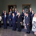 MADRID, SPAIN - JUNE 29: Turkish President Recep Tayyip Erdogan poses during an informal transatlantic dinner hosted by the Prime Minister of Spain Pedro Sanchez for NATO Heads of State and Government within NATO Summit in Madrid, Spain on June ...
