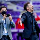 Diego Simeone celebra la undécima liga del Atlético, la segunda con él a sus riendas