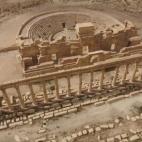 Vista aérea de las ruinas de Palmira