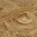 Vista aérea de las ruinas de Palmira
