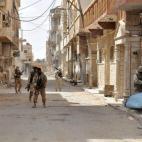 Soldados sirios en las calles de Palmira