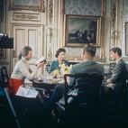 La familia real, durante el rodaje del documental de la BBC 'Familia real', en torno a 1969.