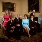 La familia real en Buckingham, 1972.