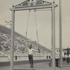 El atleta alemán Hermann Weingartner, que ganó varios premios compitiendo en las anillas.