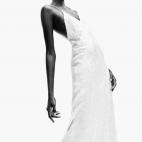 Vestido con flores en 'jacquard'