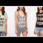 Aunque la mayoría de clientes de Urban Outfitter tiene entre 18 y 24 años, la empresa vende camisetas que incitan al consumo de alcohol. Jan Withers, presidenta de las Madres contra el alcohol al volante [Mother's Against Drunk Driving (MADD)]...