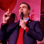 El presidente en funciones y ganador del 10-N, en pleno discurso