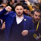 Gabriel Rufián, en un momento de euforia