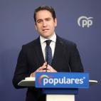 Teodoro García Egea, en la primera valoración del PP antes del escrutinio