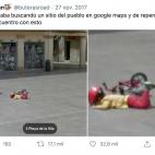 Una tuitera se encuentra con esta escena buscando la plaza de su pueblo... y puede ver todo el rescate desde la aplicaci&oacute;n.