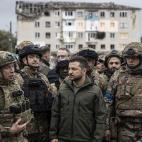 Zelenski viaja a Izium.