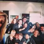 Con las infantas Elena y Cristina.