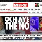 Escocia rechaza la independencia