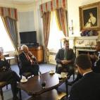 Las delegaciones española y de EEUU.