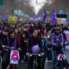 Hasta las bicicletas recorren Barcelona este 8M