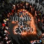 Velatorio a Nico Guerrero, asesinado en las protestas de Colombia.