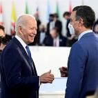 Pedro Sánchez y Joe Biden, en la Cumbre del G20.