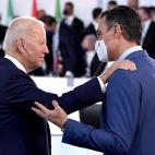 Pedro S&aacute;nchez y Joe Biden, en la Cumbre del G20.