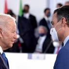 Pedro S&aacute;nchez y Joe Biden, en la Cumbre del G20.