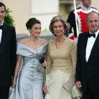 En una recepci&oacute;n en el palacio del Pardo.