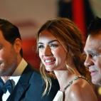 Junto al actor venezolano Edgar Ramirez y el boxeador paname&ntilde;o Roberto Duran en el Festival de Cannes de 2016.