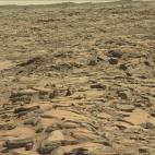 La superficie de Marte tomada por el vehículo Curiosity de la NASA.