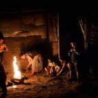 Asentamiento de gitanos rumanos en Baia Mare.