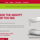 Es la broma de KFC Australia. "Para obtener mejores resultados usar tres veces al día", decía la compañía en su web con motivo de la broma. Además, la página contaba con el sello de "anunciado en televisión".