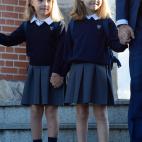 Primer día de clase en el Colegio Santa María de los Rosales en Aravaca (Madrid). 14 de septiembre de 2012.