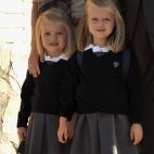 Primer día de clase en el colegio Santa María de los Rosales en Aravaca (Madrid). 15 de septiembre de 2010.