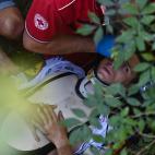 Escalofriante ca&iacute;da del ciclista Remco Evenepoel en el Giro de Lombard&iacute;a