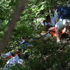 Escalofriante ca&iacute;da del ciclista Remco Evenepoel en el Giro de Lombard&iacute;a